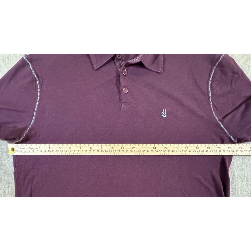 John Varvatos Men’s Eggplant Purple Short Sleeve Polo Shirt Size Large - Picture 6 of 9